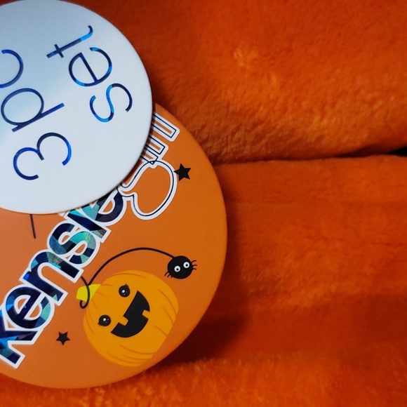 Kensie Girl 3-piece Plush Orange Top with Pumpkin Print Leggings and Headband - Picture 3 of 9